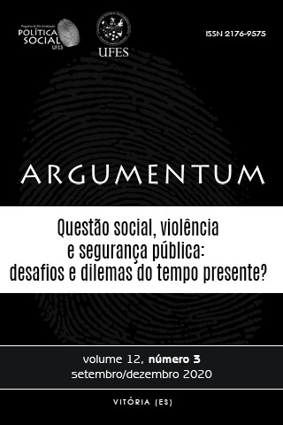 					Visualizar v. 12 n. 3 (2020): Questão social, Violência e Segurança Pública: desafios e dilemas do tempo presente?
				