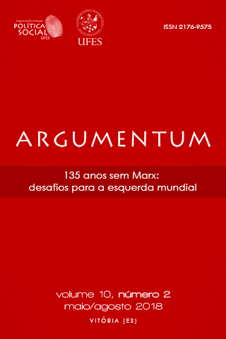 					Visualizar v. 10 n. 2 (2018): 135 anos sem Marx: desafios para a esquerda mundial
				