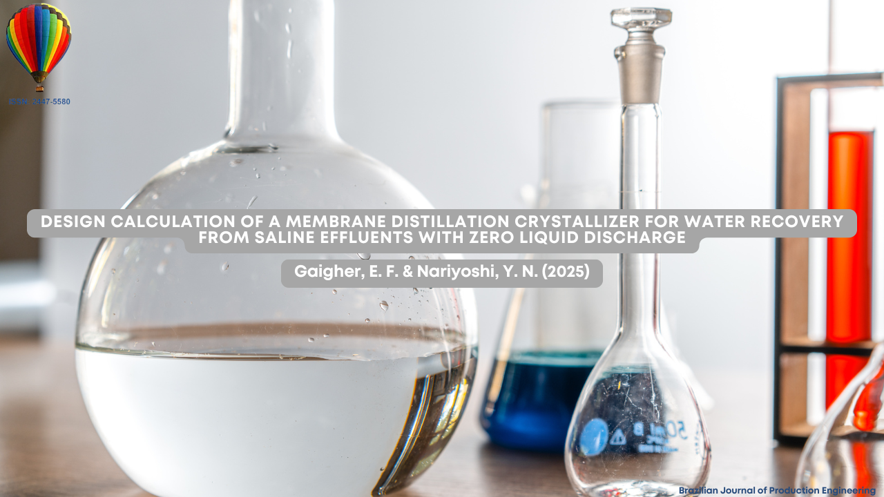Cover featuring lab glassware and the title of the article on membrane distillation for water recovery.