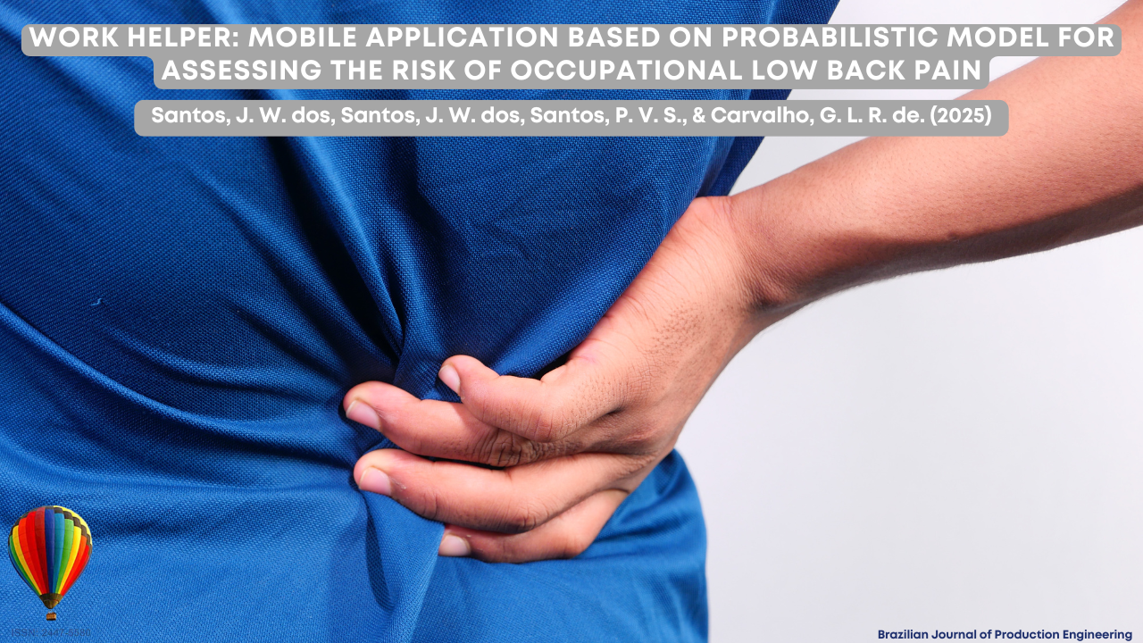 Cover image showing a person wearing a blue shirt holding their lower back in pain, illustrating the theme of occupational low back pain for the article ‘Work Helper: Mobile Application Based on Probabilistic Model for Assessing the Risk of Occupational Low Back Pain.